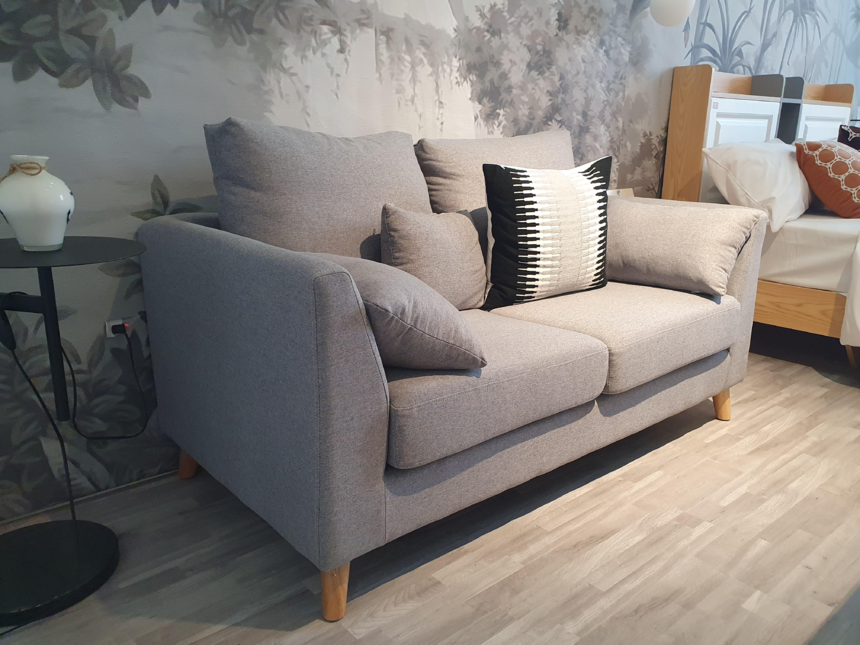 Modern Simple Nordic Fabric Double Sofa