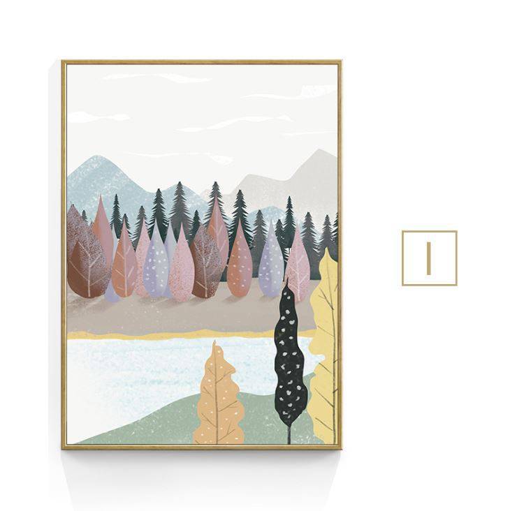 Nordic Style Light Luxury Hanging Painting Seasonal Scenery G-L