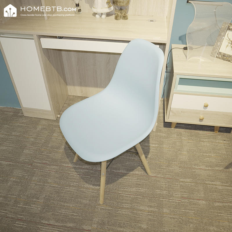 Modern Simple Plastic And Solid Nordic Wood Chair
