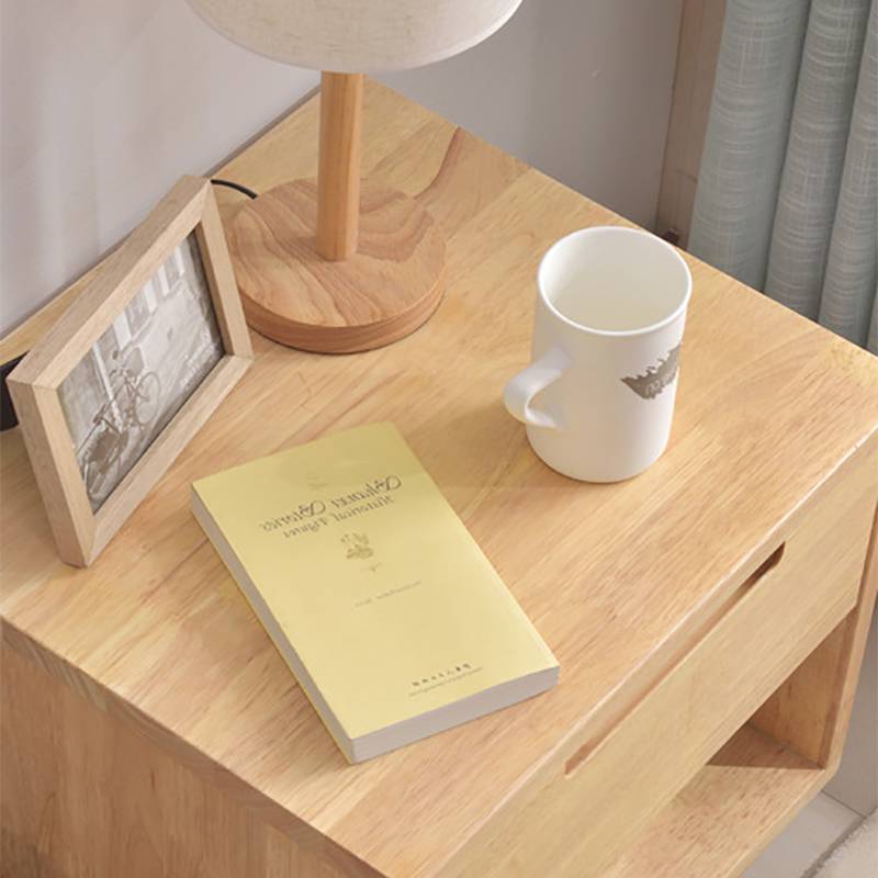 Simple Solid Wood Bedside Table