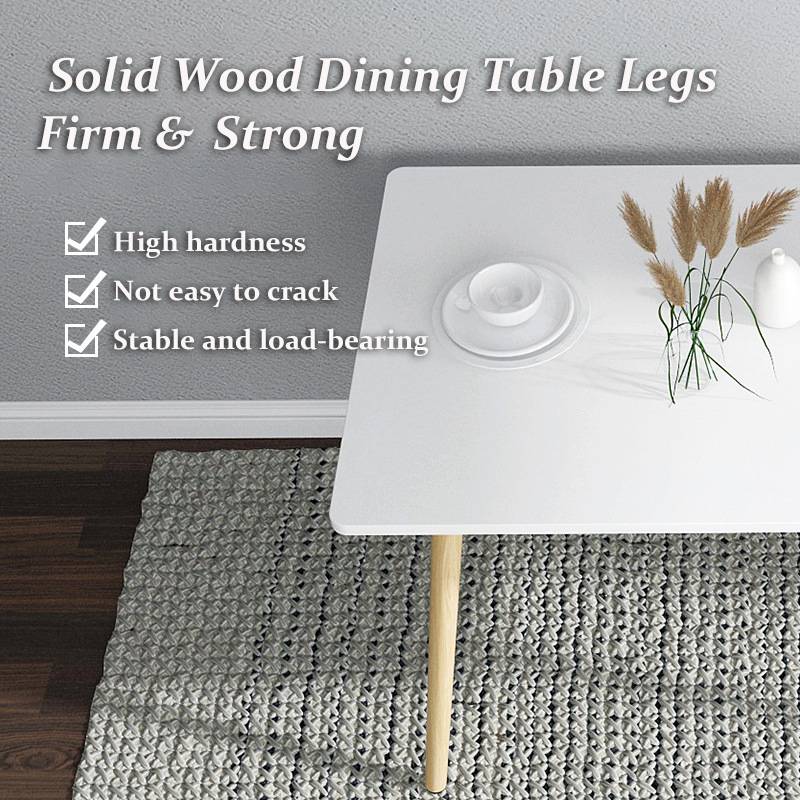 Simple White Square Dining Table