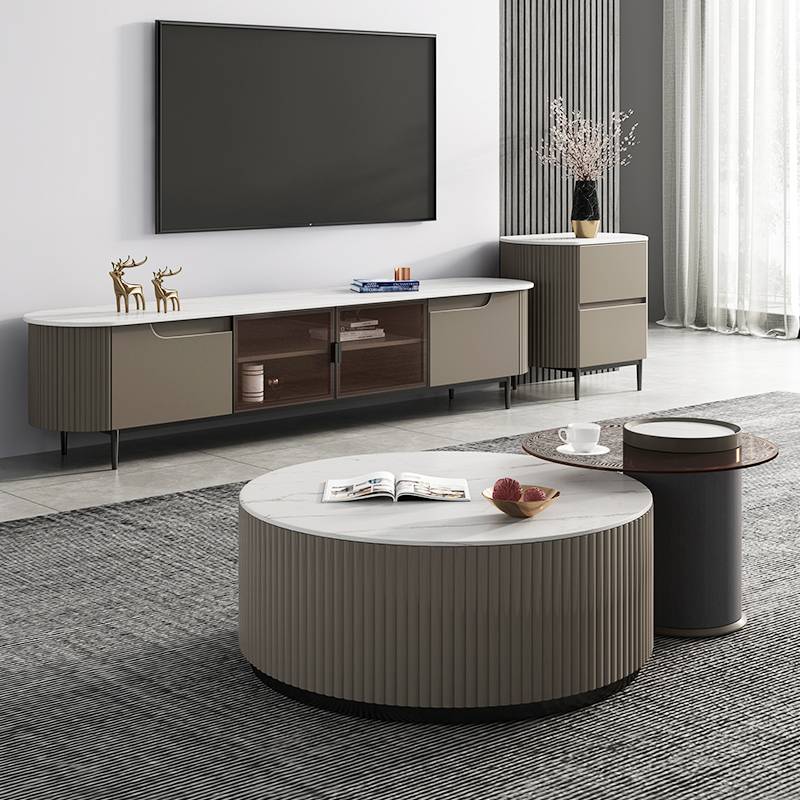 Light Luxury Style Modern Simple Black TV Cabinet