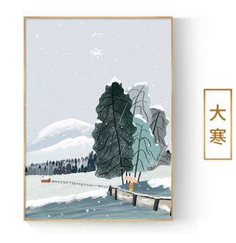 Nordic Style Light Luxury Hanging Painting 24 Solar Terms In Winter