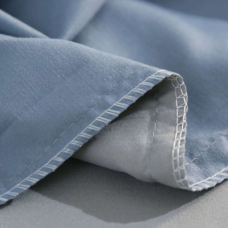 Simple Four-Piece Set Cotton Bedding Sheet Quilt Cover （Stitching Color）