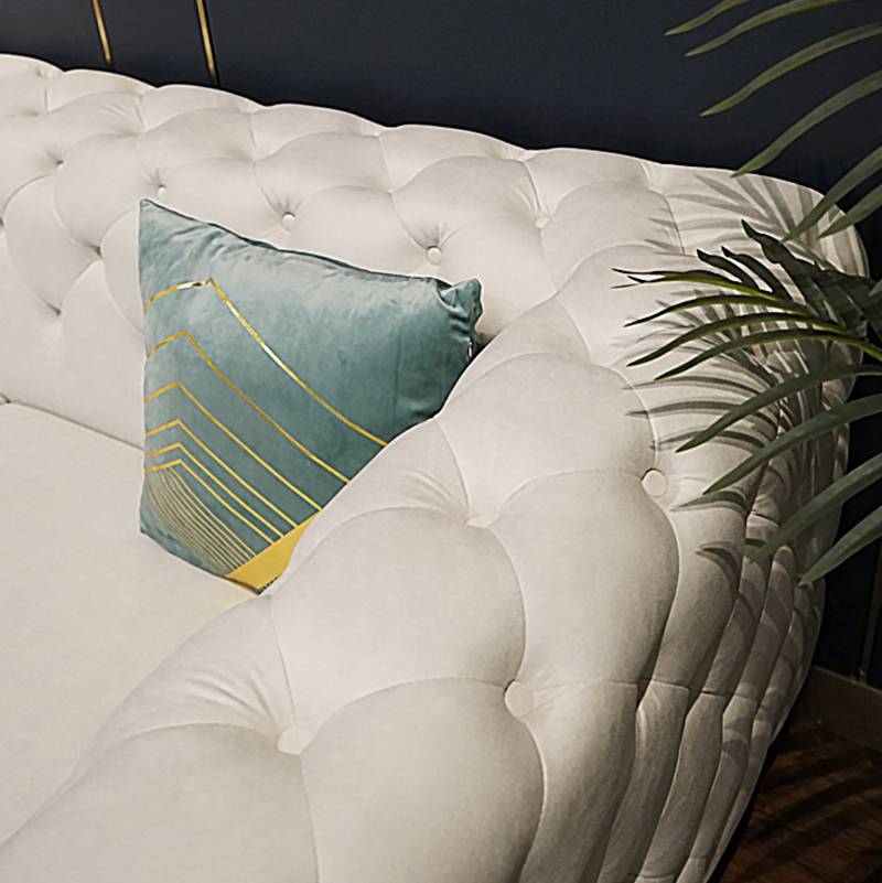Light Luxury StyleModern American Bubble Microfiber Leather Sofa