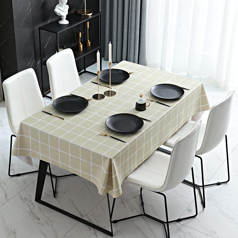 Simple Nordic Style PVC Square Tablecloth (Big Grid)productInfoLeftImg