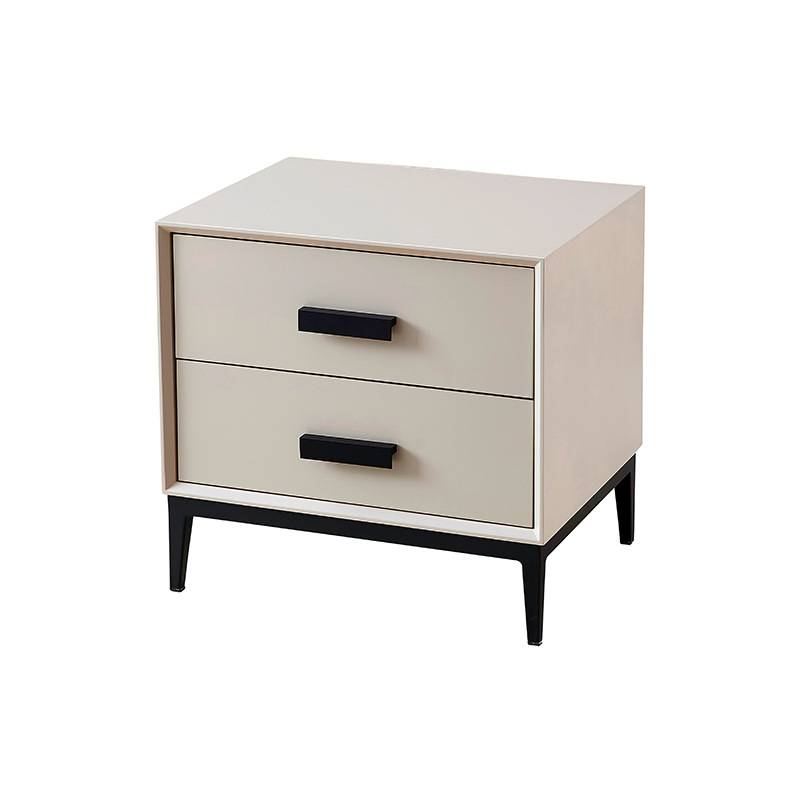 Light Luxury Style Modern Simple Painted Board Cabinet Bedside Table 2