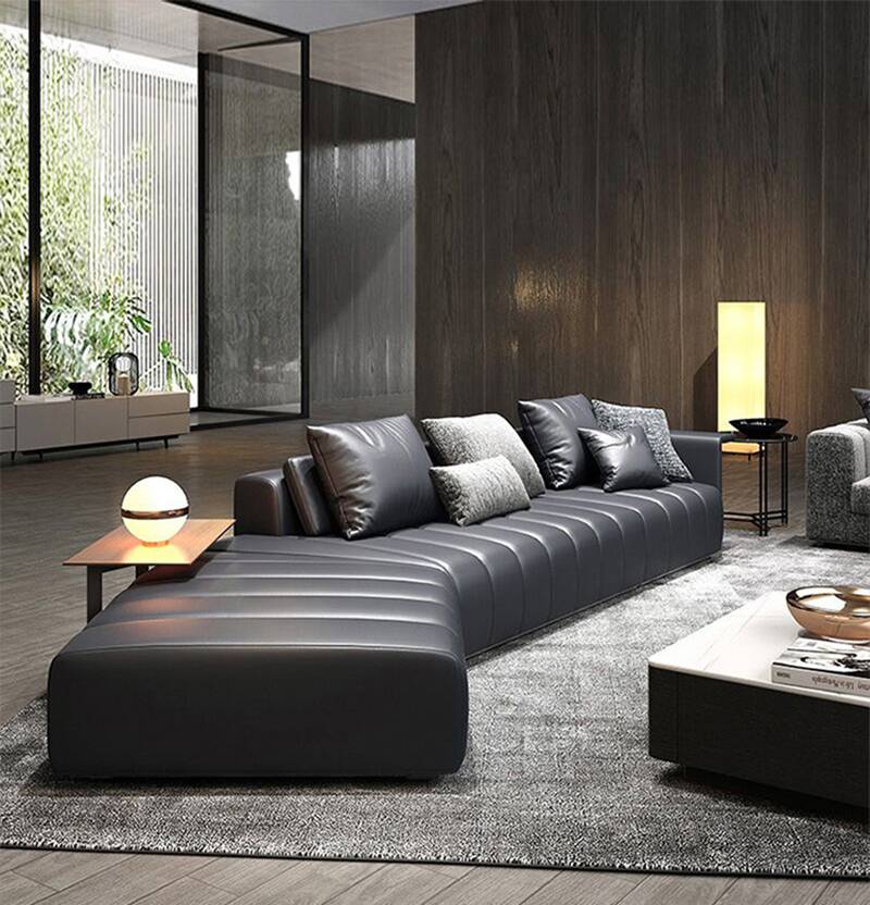Light Luxury Style Modern Italian Design Lounge Freely Combined Leather Sofa