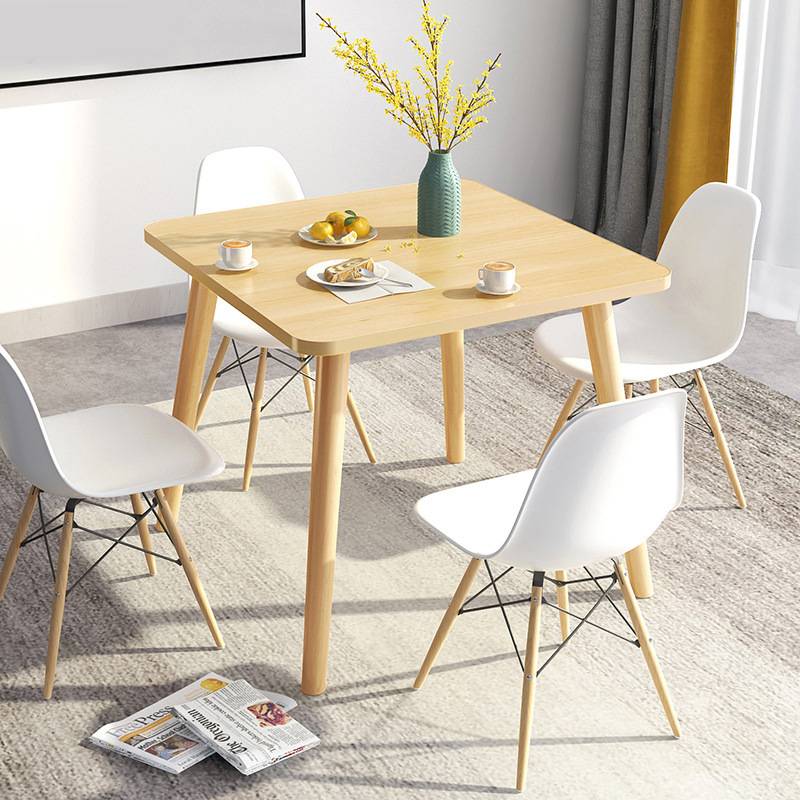 Simple White Square Dining Table