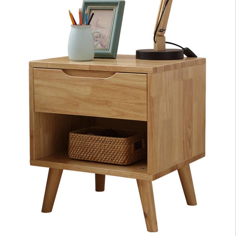 Simple Solid Wood Bedside Table