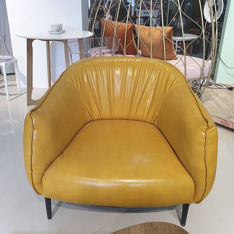 Modern Leather Luxury Backrest Single Chair Sofa
