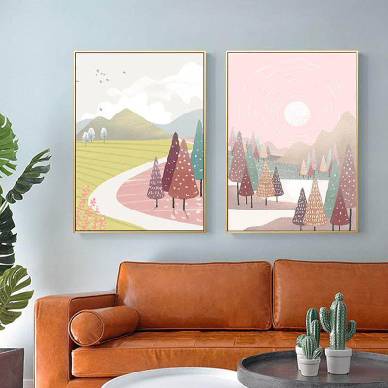 Nordic Style Light Luxury Hanging Painting Seasonal Scenery A-FproductInfoLeftImg